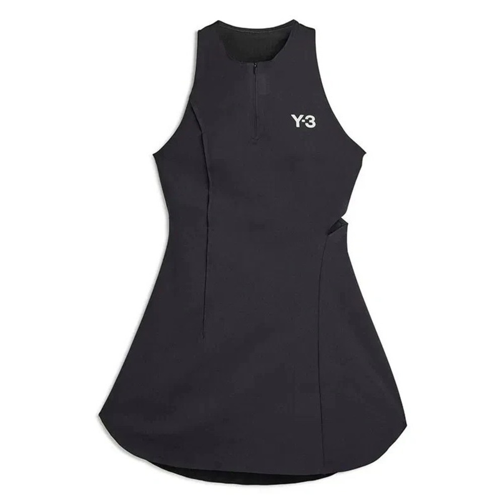 adidas Y-3 Tennis WOW Dress Womens Size Large Black JZ9304 NWT $200